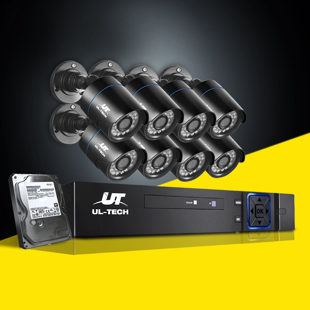 UL-tech CCTV system with 2TB HDD package contents