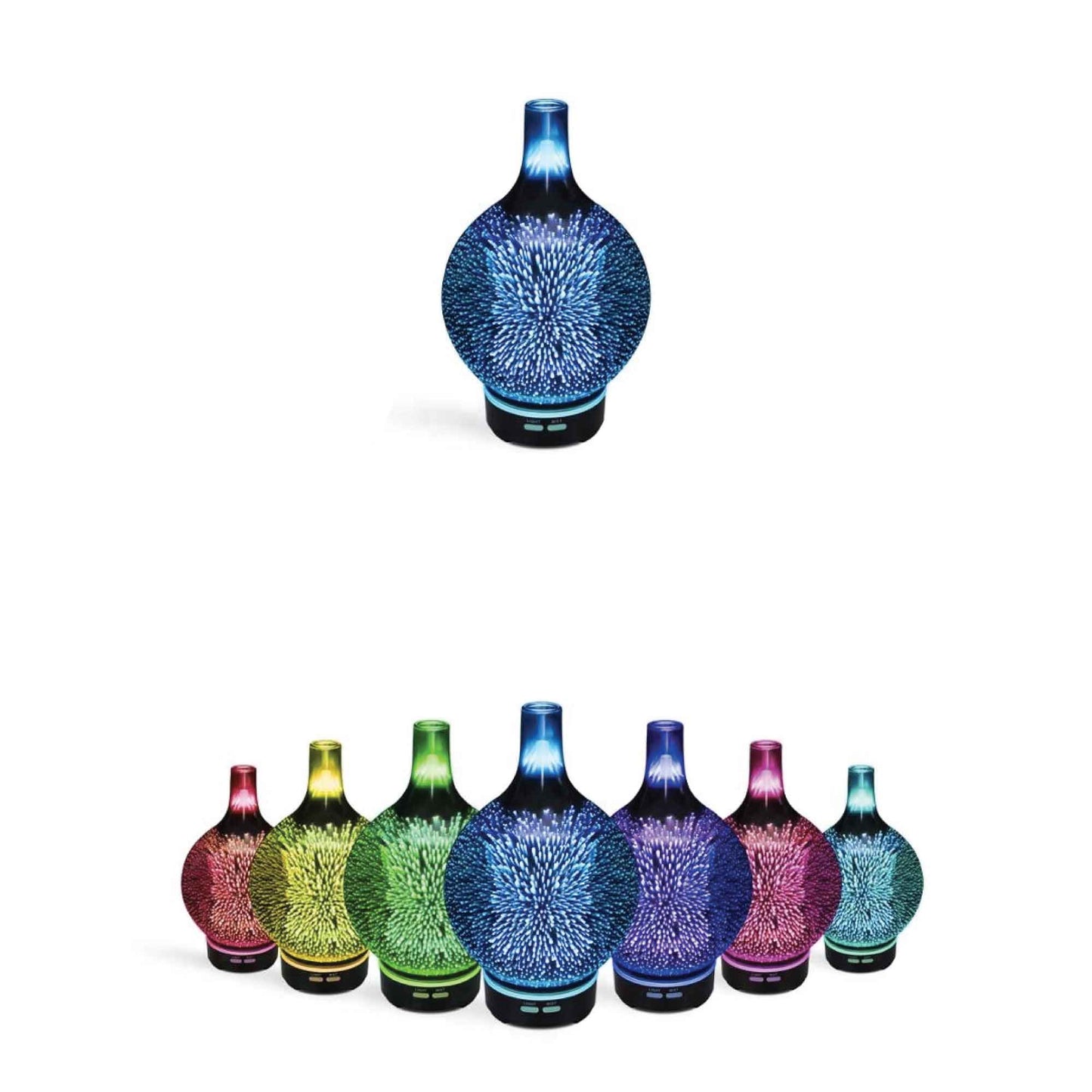 Essential Oil Aroma Diffuser | 3D Fireworks Aromatherapy Mist Humidifier - ZenAura