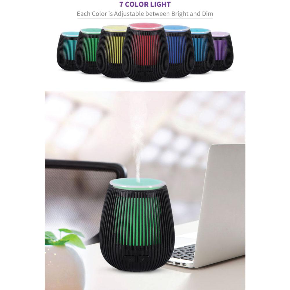 100ml USB Essential Oil Diffuser – Ultrasonic Portable Car Humidifier (Black)