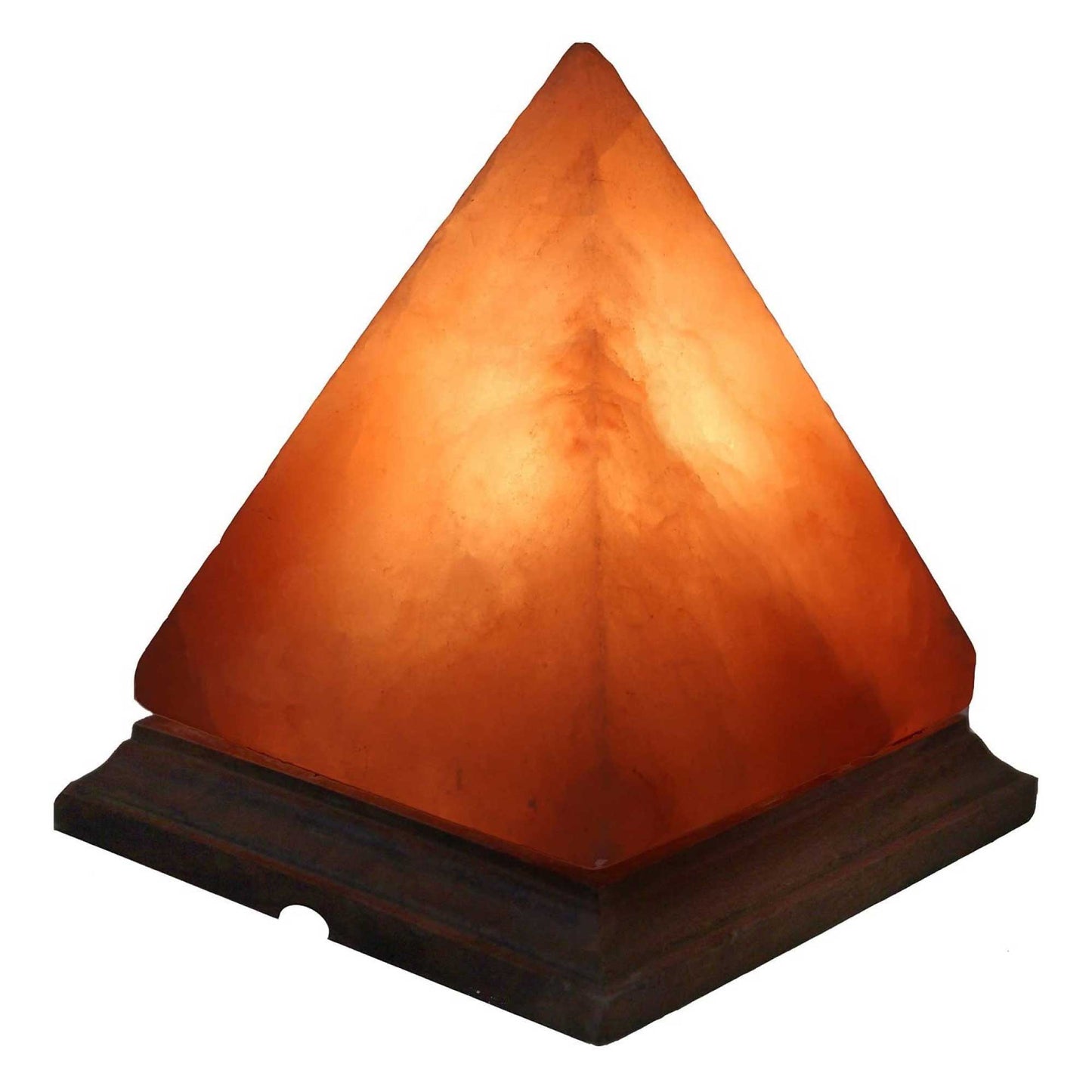 Pyramid Himalayan Salt Lamp – 2.5kg Pink Rock with Wooden Base & AU Plug
