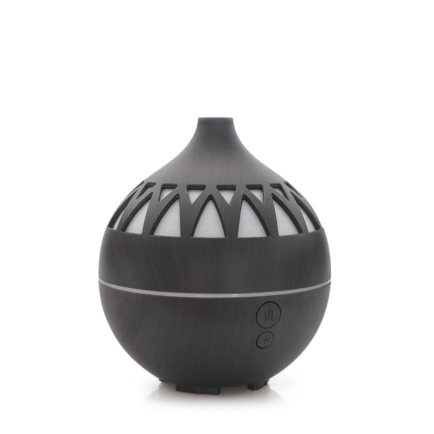 Ultrasonic Aroma Diffuser | Essential Oil Humidifier | 7-Color LED | Dark Wood Grain - Aromatherapy Relaxation