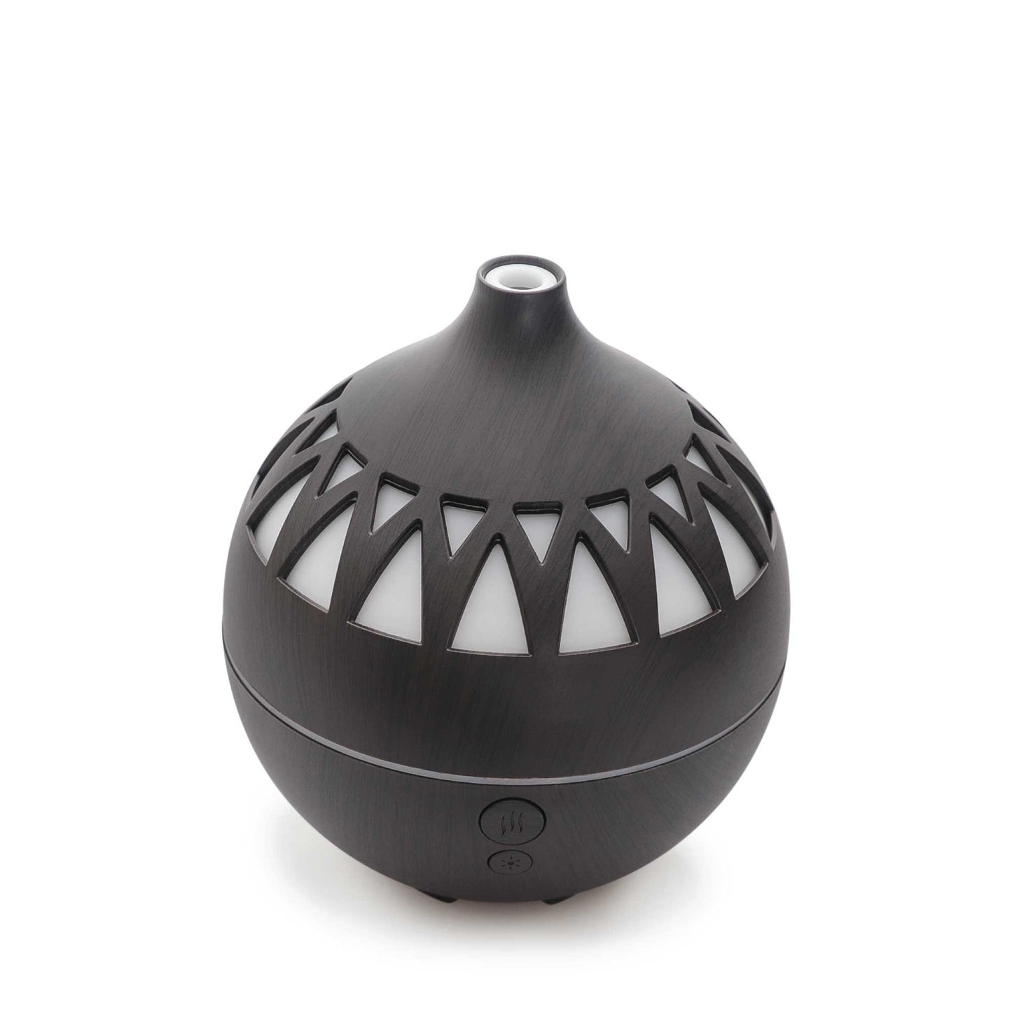 Ultrasonic Aroma Diffuser | Essential Oil Humidifier | 7-Color LED | Dark Wood Grain - Aromatherapy Relaxation