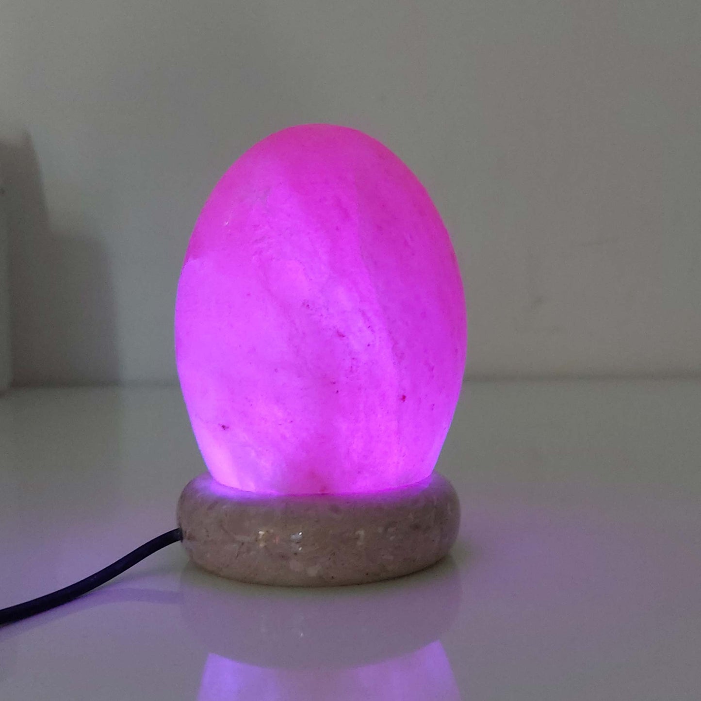 USB Colour Changing Egg Shape Himalayan Pink Salt Lamp | Color Change LED Light | Relaxation - ZenHome