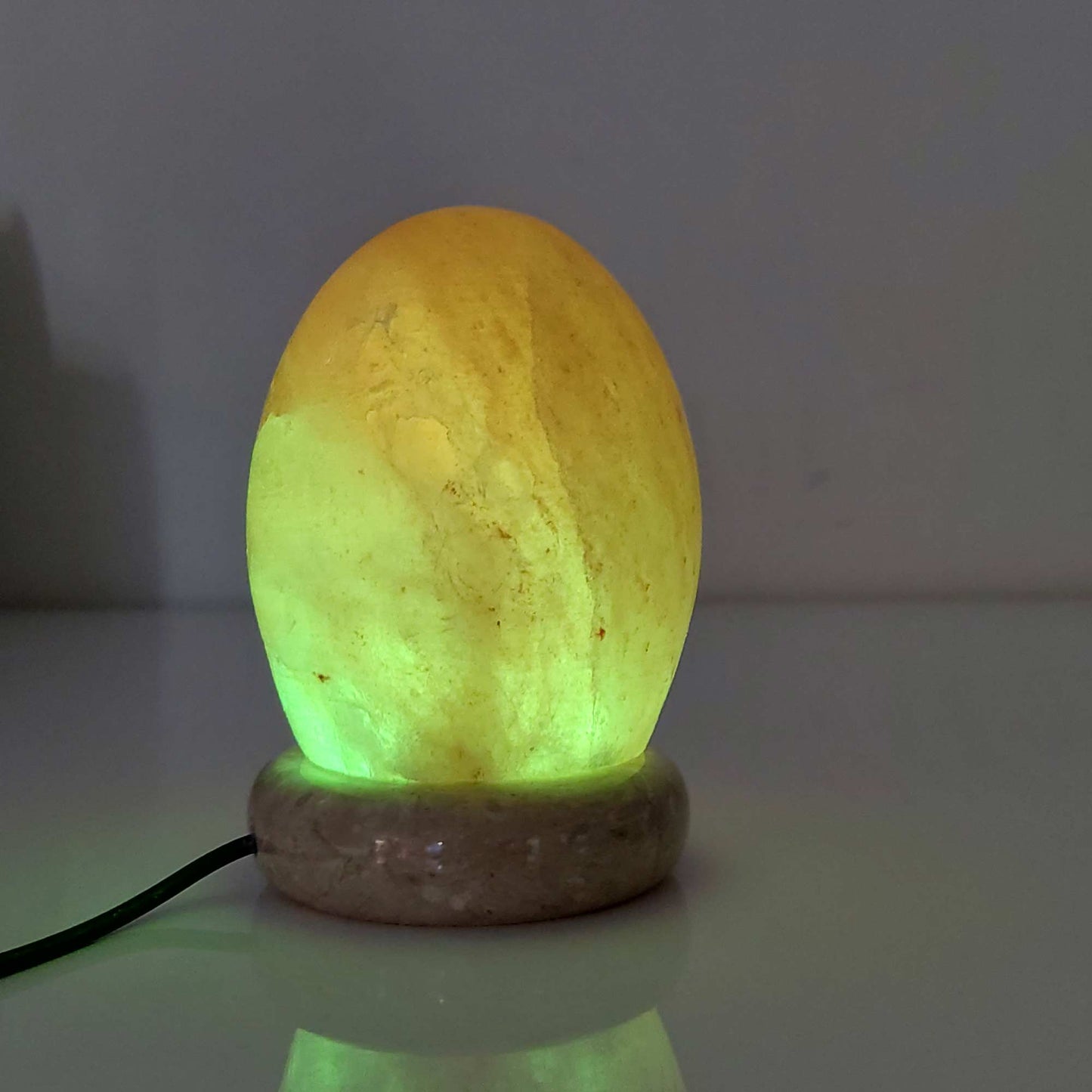 USB Colour Changing Egg Shape Himalayan Pink Salt Lamp | Color Change LED Light | Relaxation - ZenHome