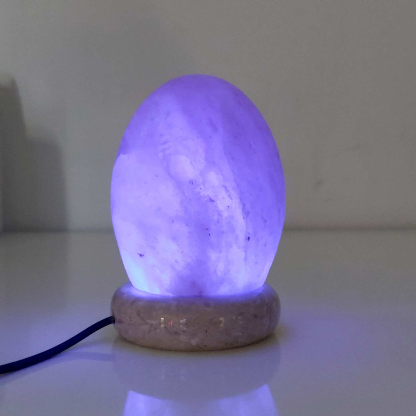USB Colour Changing Egg Shape Himalayan Pink Salt Lamp | Color Change LED Light | Relaxation - ZenHome