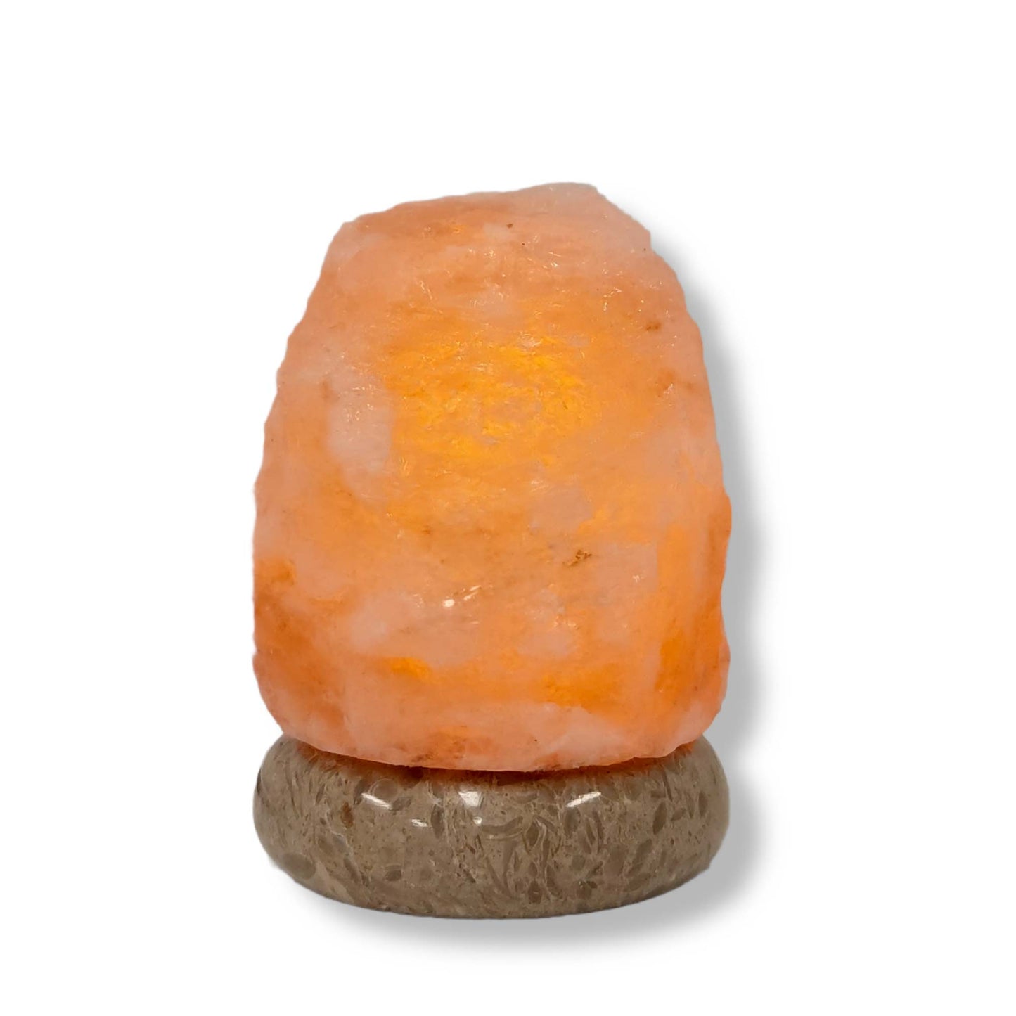 Natural Himalayan Salt Lamp – Colour-Changing USB LED with Marble Base