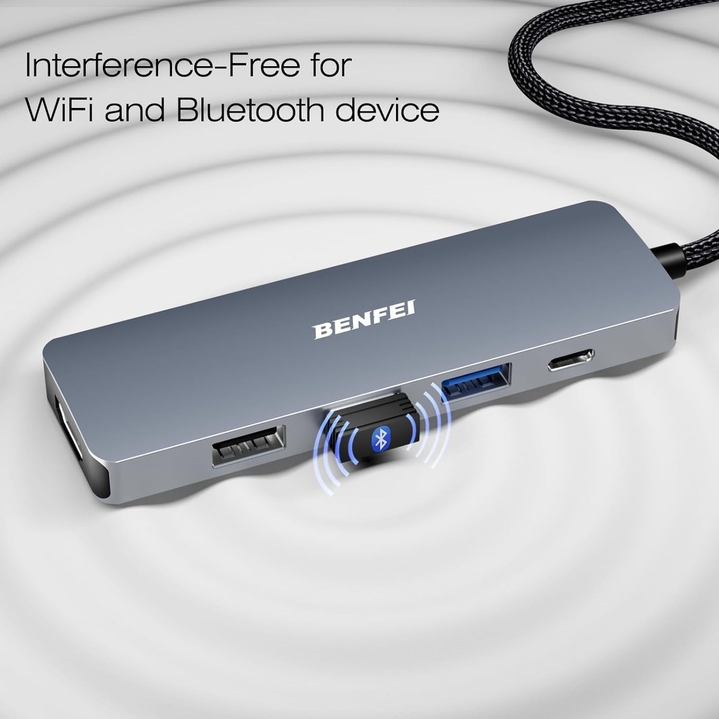 BENFEI Premium 5-in-1 USB C Hub | 4K HDMI Certified | Aluminum Design