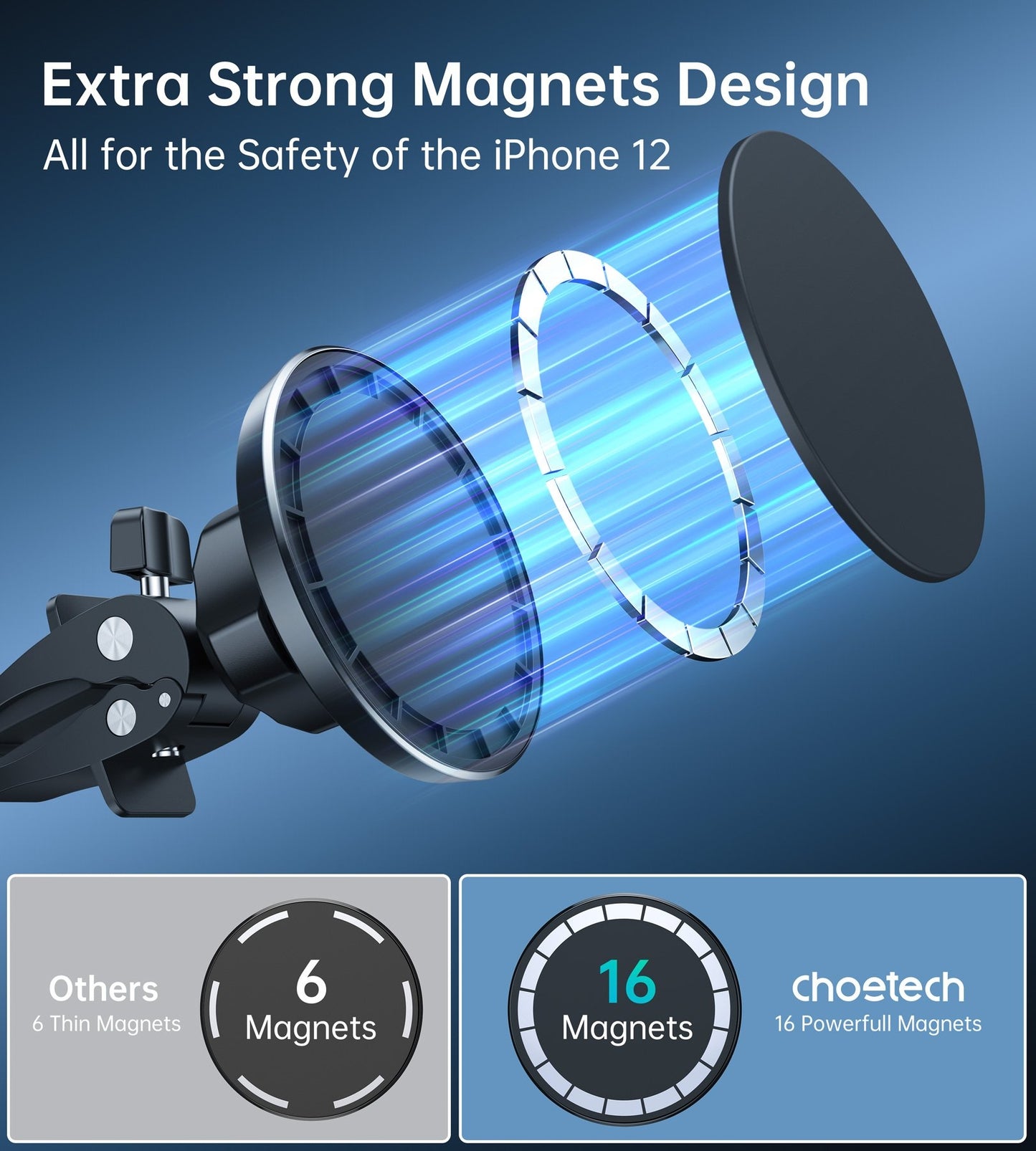MagSafe iPhone Magnetic Car Mount Air Vent Phone Holder