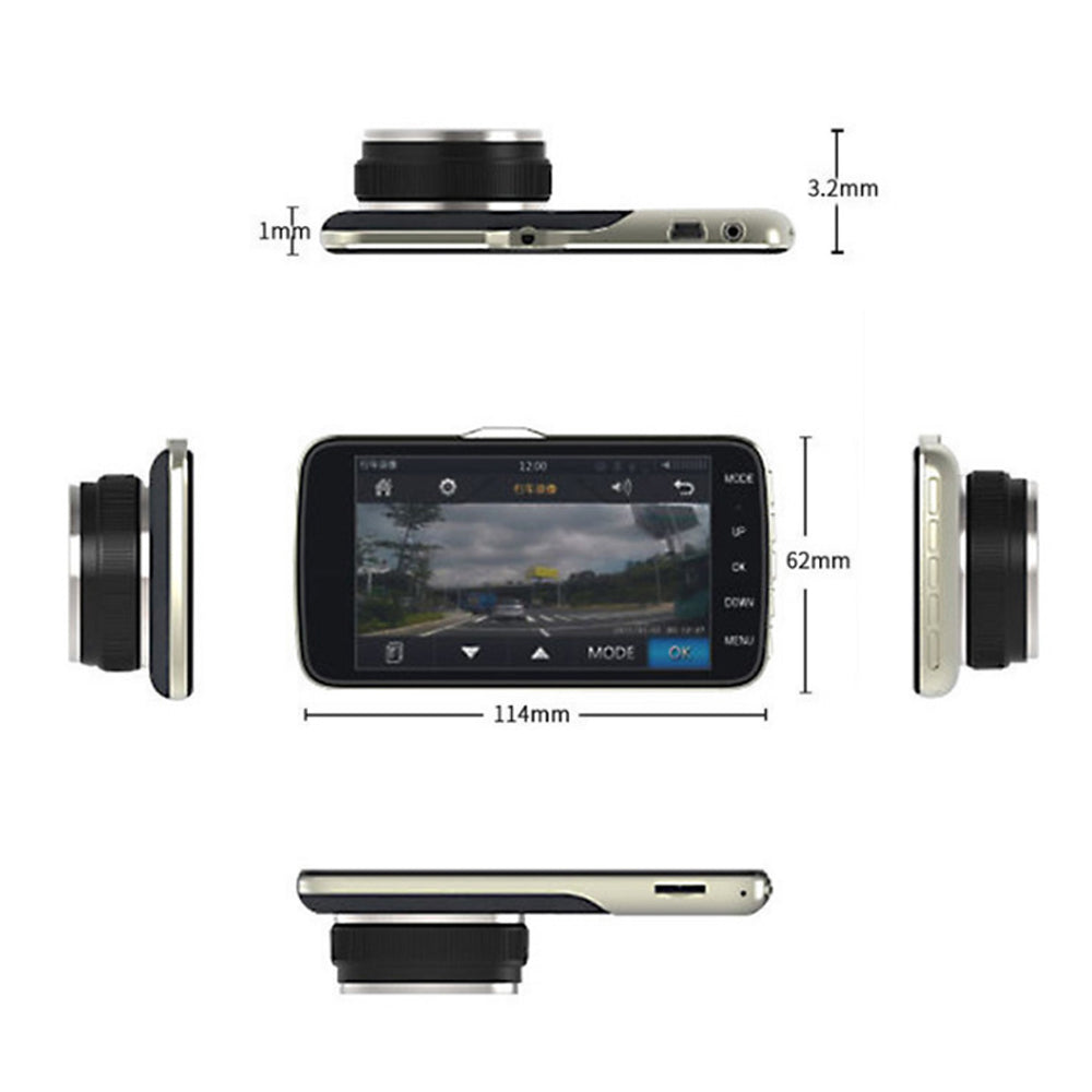 1080P Dual Lens Dash Cam with Front and Rear Cameras