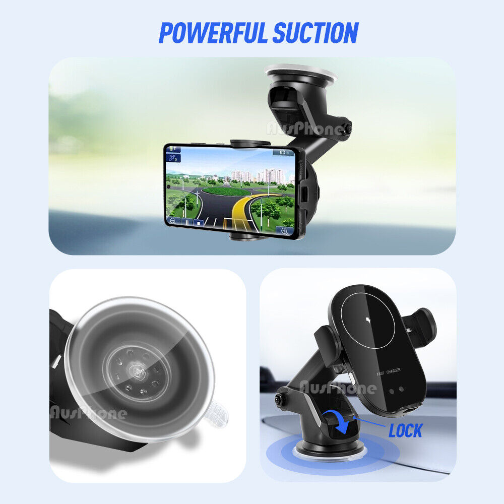 15W Auto-Clamp Wireless Car Charger & Phone Holder