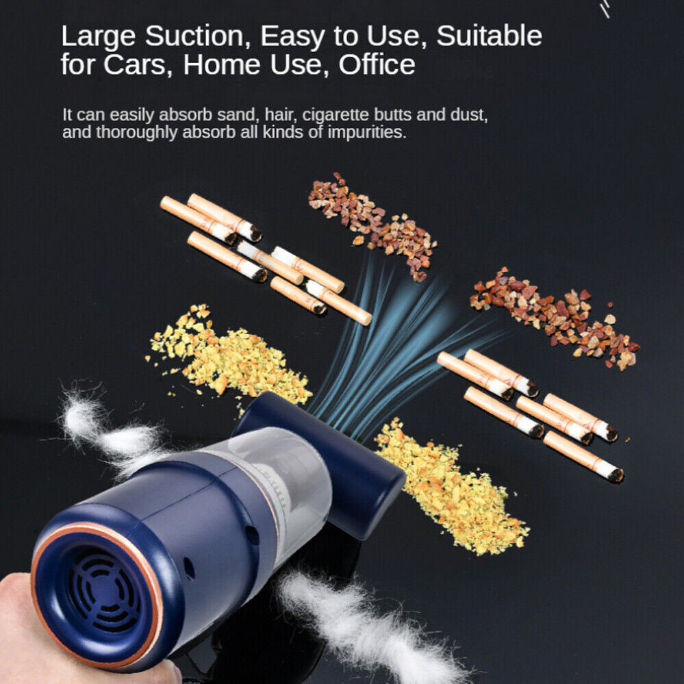 Cordless Handheld Vacuum Cleaner – 8000Pa Air Duster & Car Dust Blower (Blue)