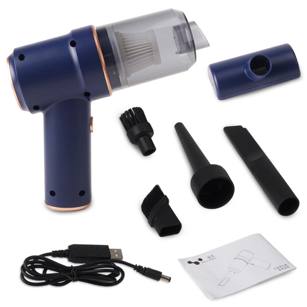 Cordless Handheld Vacuum Cleaner – 8000Pa Air Duster & Car Dust Blower (Blue)