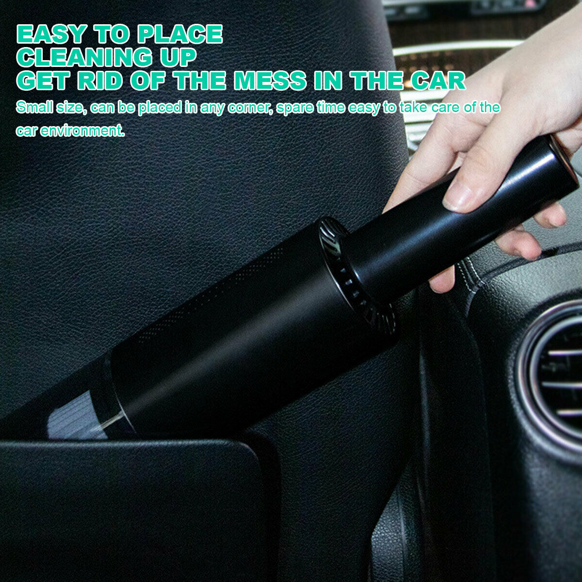 Wireless Car Vacuum Cleaner – 6000Pa Suction & Cordless Charging (White)
