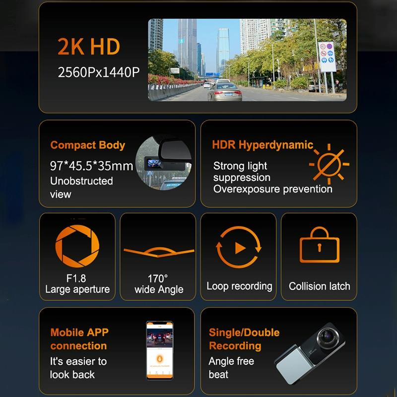 2K Night Vision Car Recorder Dash Cam - Enhanced Safety & Security - AutoGuard