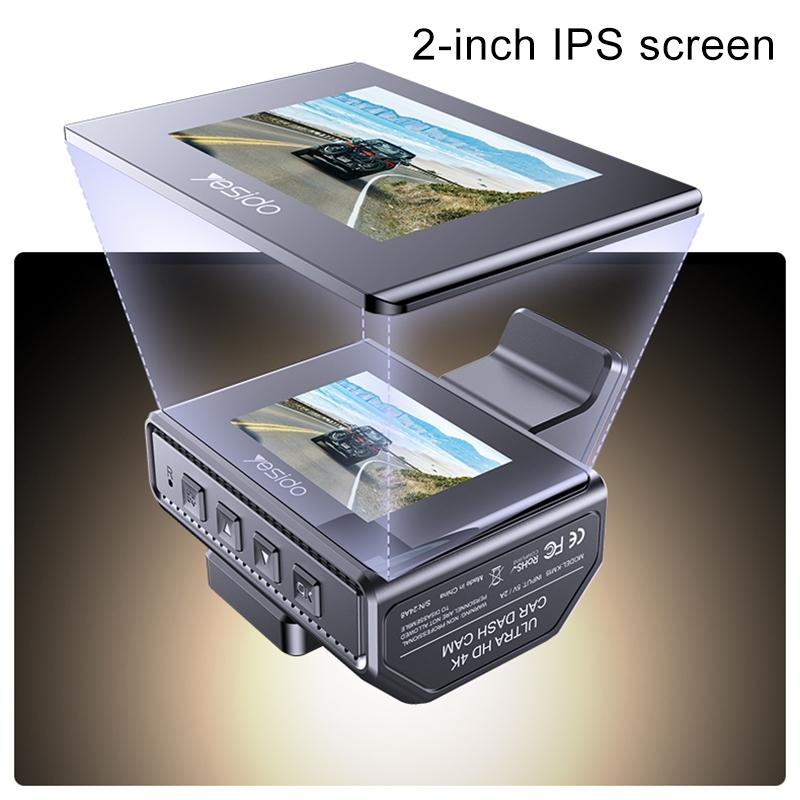 KM15 4K Dual Dash Cam – Front & Rear Recording, Night Vision, G-Sensor, WiFi App Control