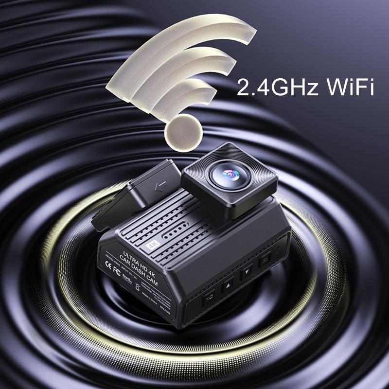 KM15 4K Dual Dash Cam – Front & Rear Recording, Night Vision, G-Sensor, WiFi App Control