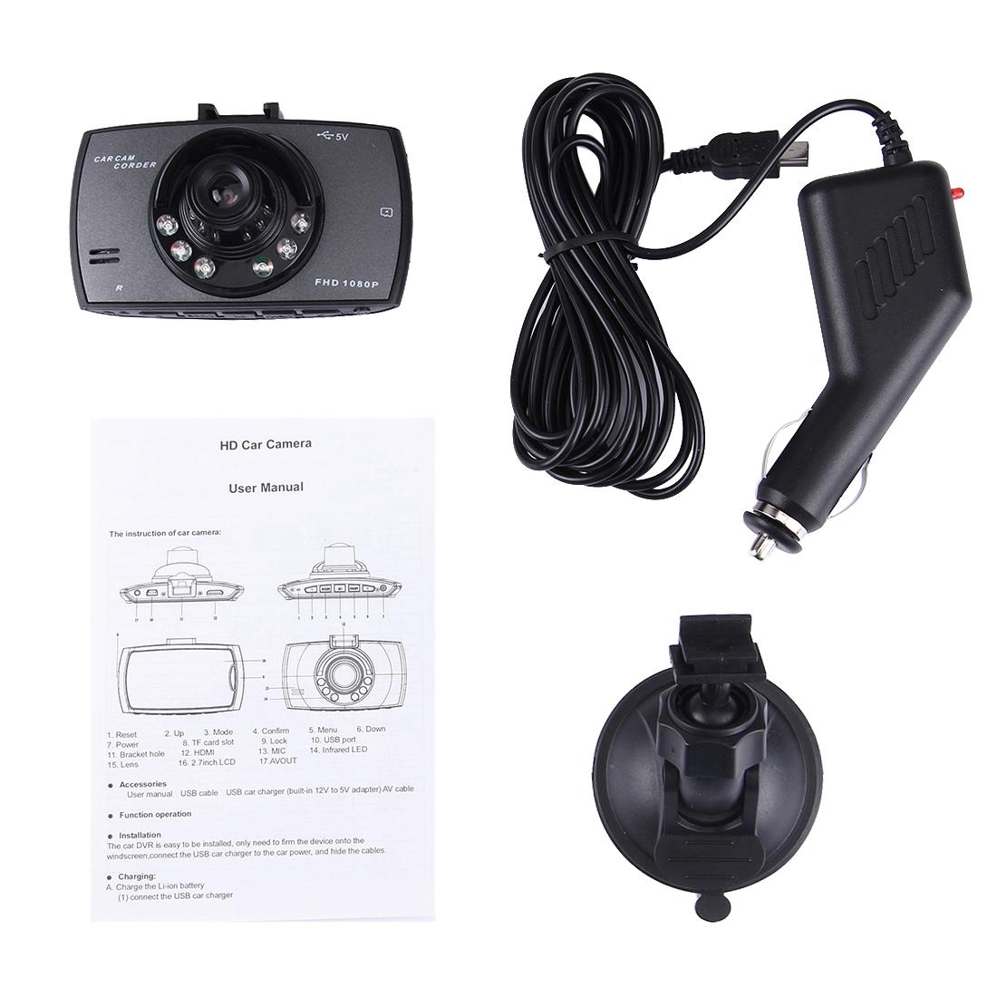 480p Car DVR Camera Dash Cam | Wide Angle View | Night Vision - AutoGuard