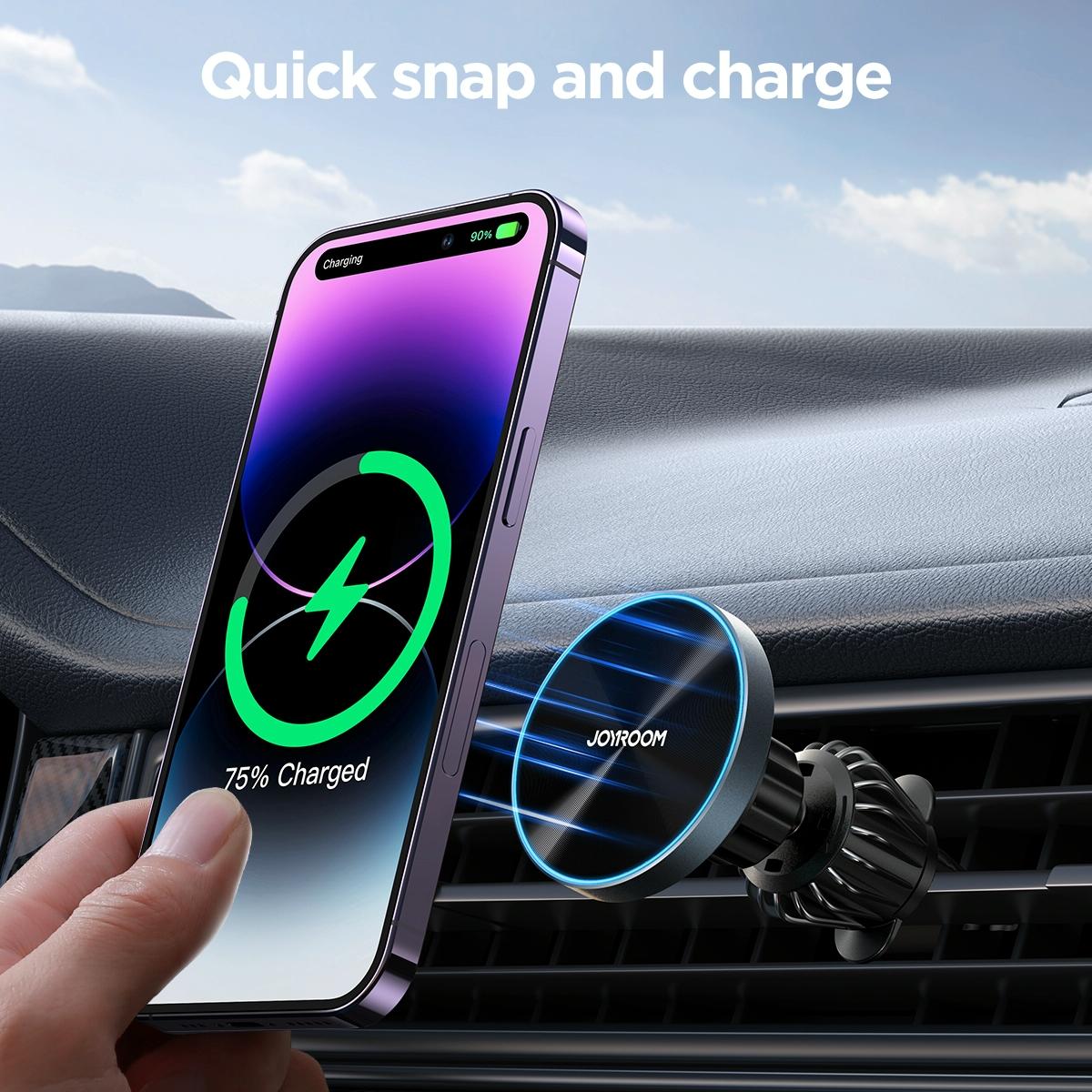 Magnetic Wireless Car Charger | Fast Charging | Easy Installation - AutoTech
