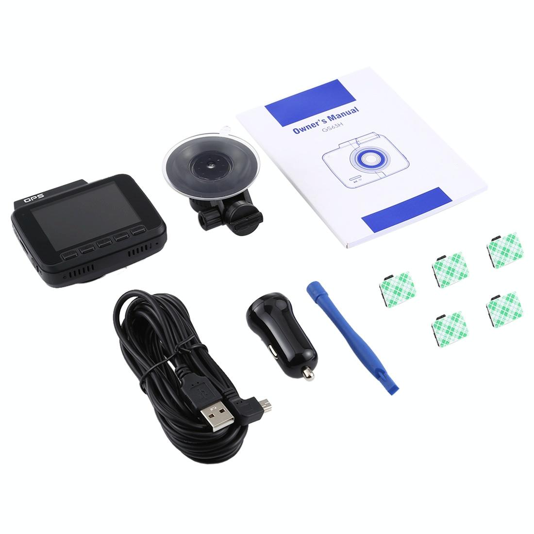 GS63H 4K Ultra HD Dash Cam with GPS, WiFi & Wide-Angle Lens – 2160P Car Camera Recorder