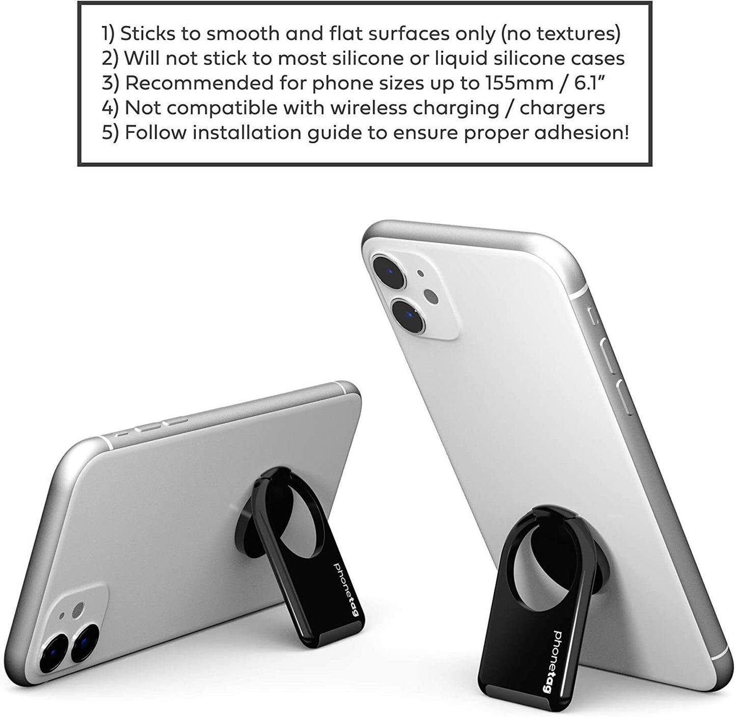 Multi-View Phone Stand with Magnetic Ring Holder