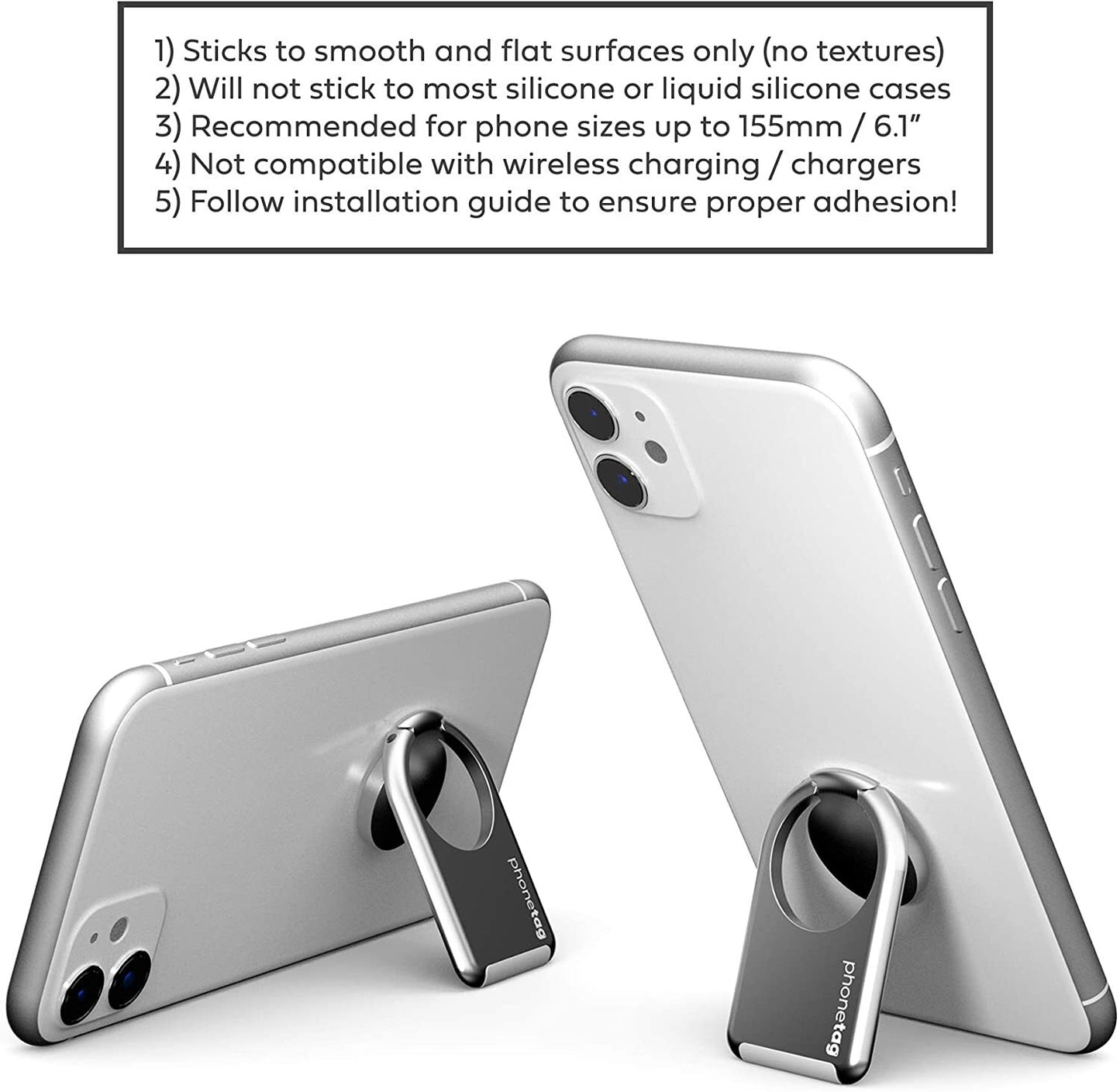 Multi-View Phone Stand with Magnetic Ring Holder