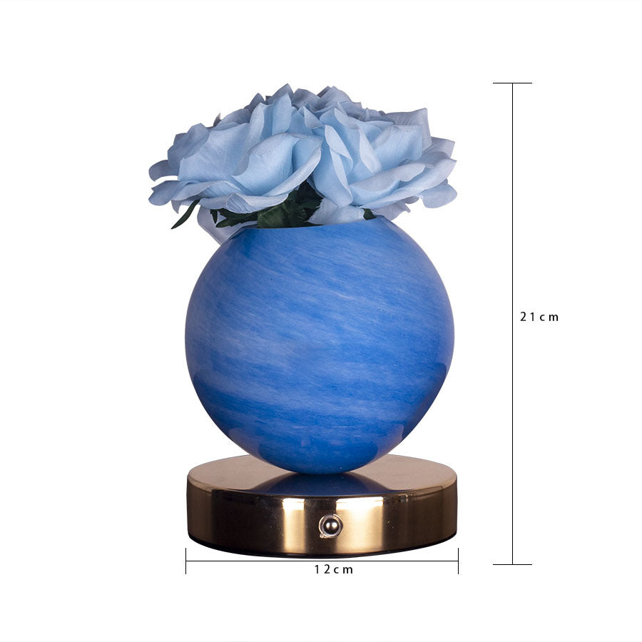 Blue Dreamy Rose Planet Lamp | 3-Colour Touch Dimming | Elegant Decor Gift