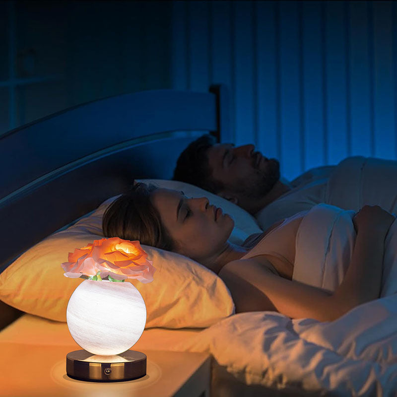 Blue Dreamy Rose Planet Lamp | 3-Colour Touch Dimming | Elegant Decor Gift
