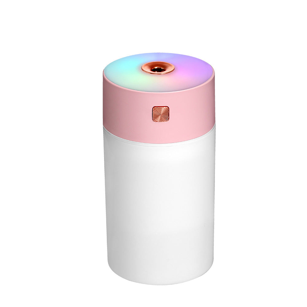 Pink 300ml USB Air Humidifier – Mini Quiet Cool Mist with LED Night Light for Bedroom, Office & Car