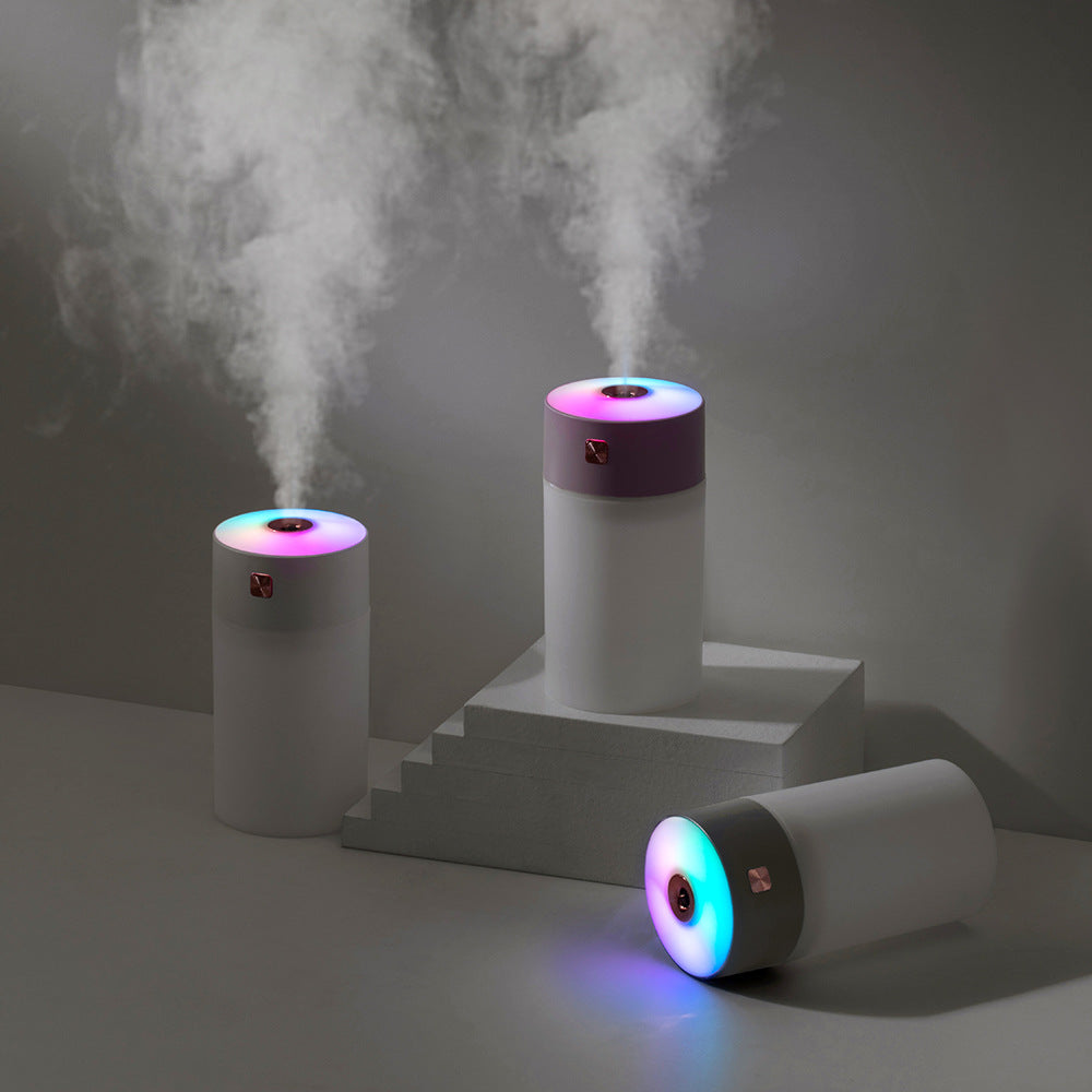 Pink 300ml USB Air Humidifier – Mini Quiet Cool Mist with LED Night Light for Bedroom, Office & Car