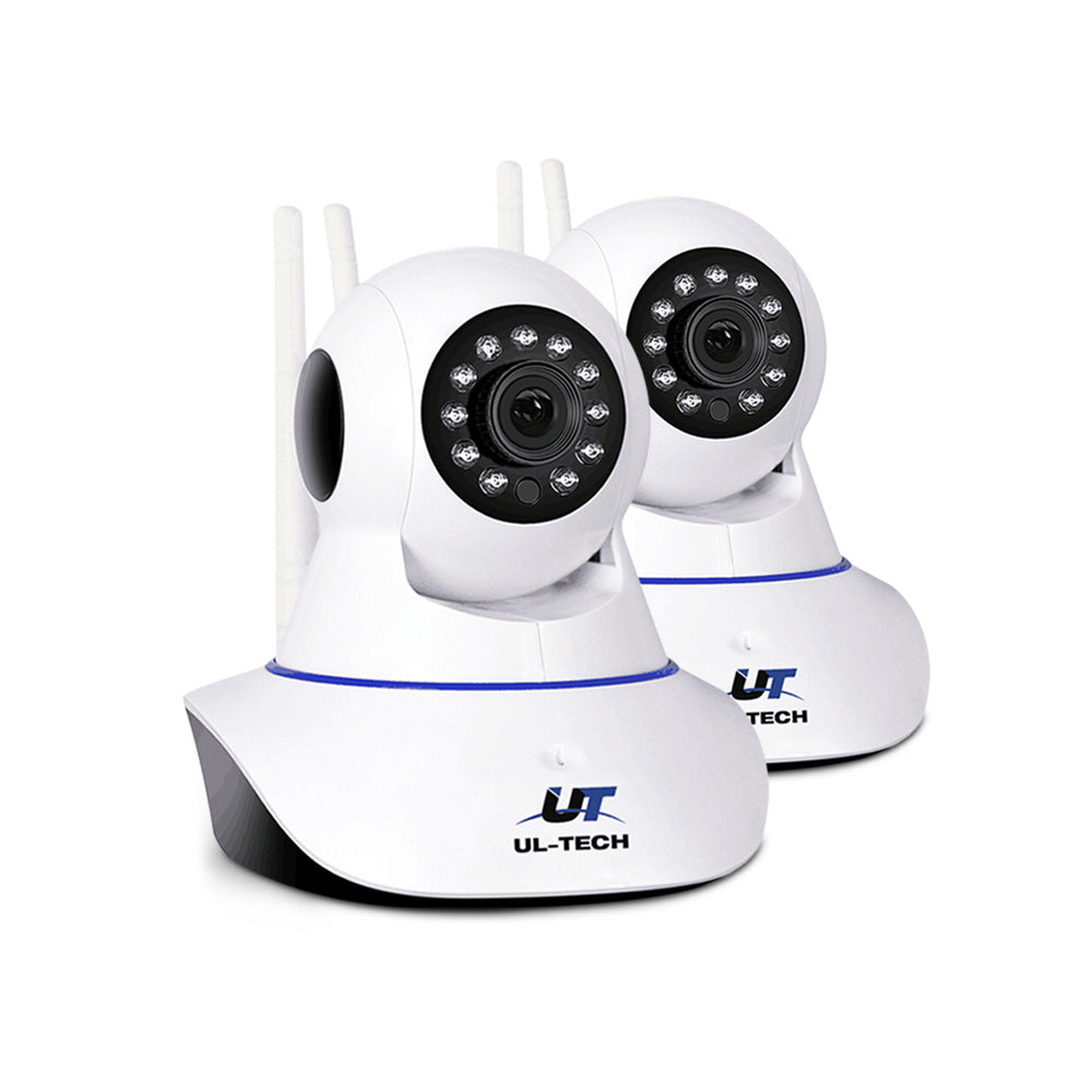 UL-tech 1080P WiFi security camera twin pack, white
