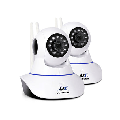 UL-tech 1080P WiFi security camera twin pack, white