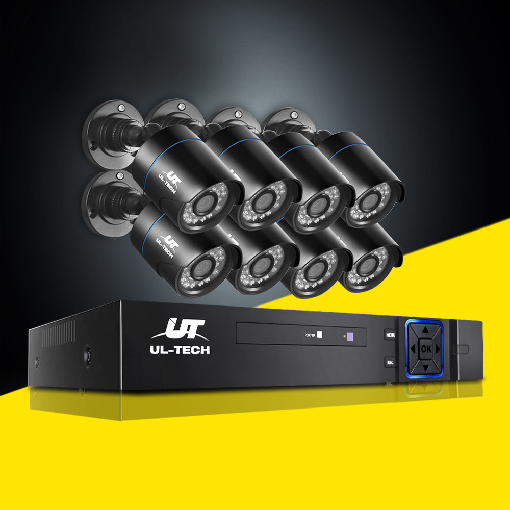 UL-tech 8-camera CCTV system package contents