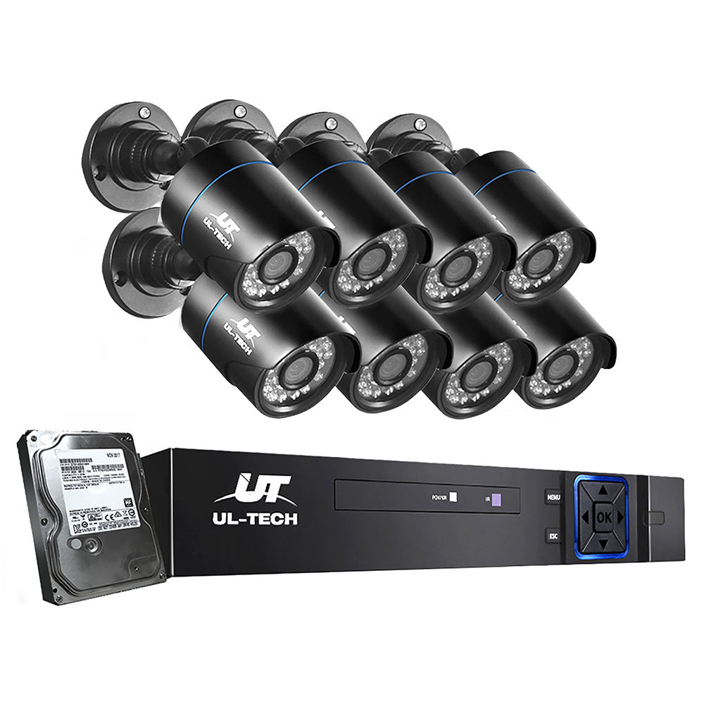 UL-tech 8-camera CCTV system with 1TB HDD kit overview