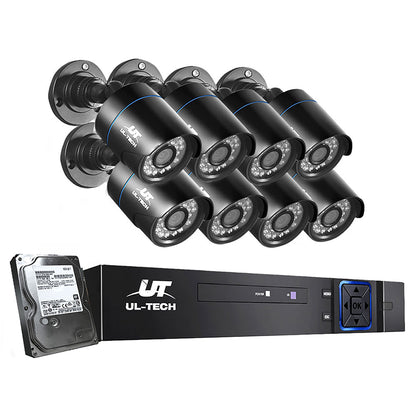 UL-tech 8-camera CCTV system with 1TB HDD kit overview