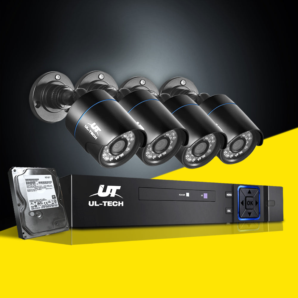 UL-tech CCTV system with 1TB HDD package contents