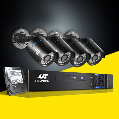 UL-tech CCTV system with 1TB HDD package contents