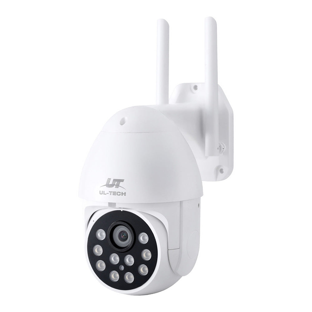 UL-tech 1080P WiFi security camera in white, front view