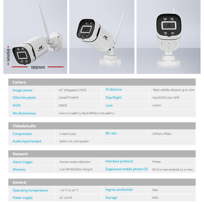UL-tech wireless CCTV motion detection alert