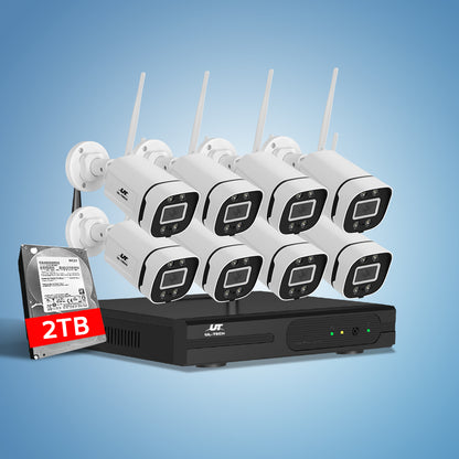 UL-tech wireless CCTV system with 2TB HDD package contents