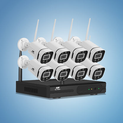 UL-tech wireless 8-camera CCTV system package contents