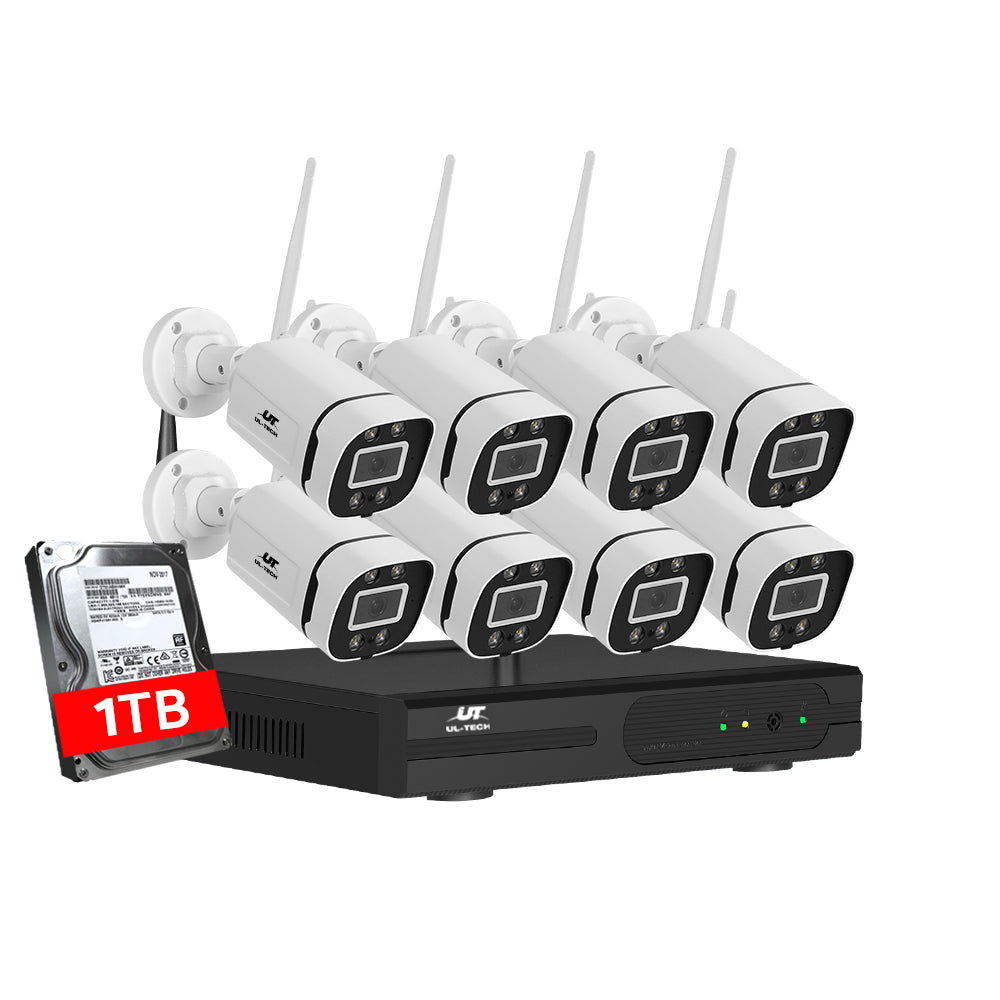 UL-tech wireless 8-camera CCTV system with 1TB HDD kit overview