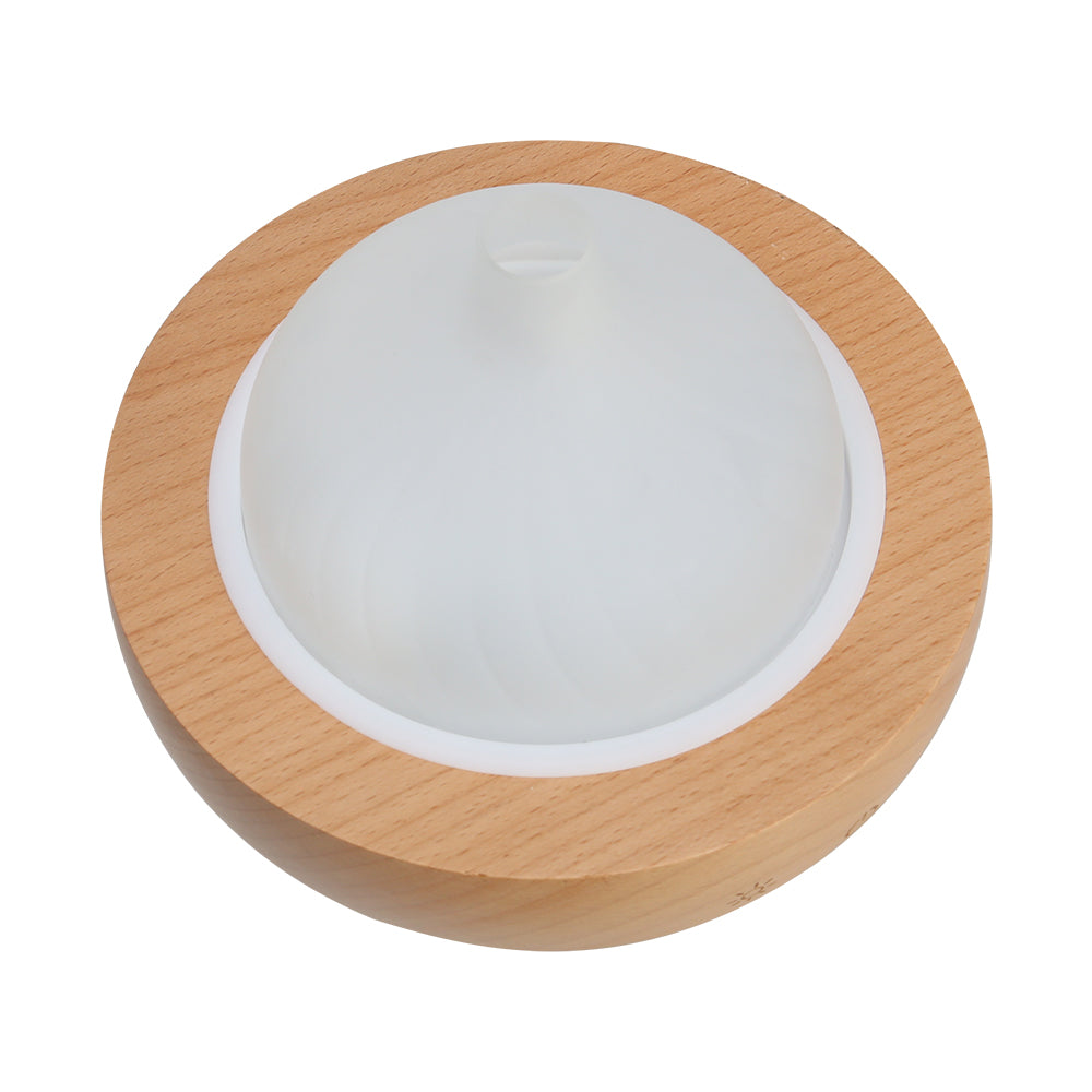 Devanti Aroma Diffuser, Glass and Wood with LED Light