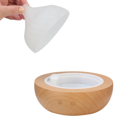 Devanti Aroma Diffuser, Glass and Wood with LED Light