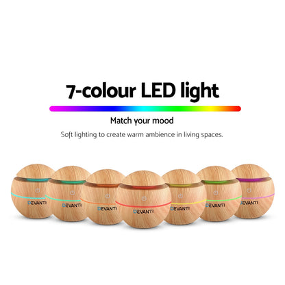 Essential Oil Diffuser 130ml | Aromatherapy Diffuser | Wood Grain | Ultrasonic Humidifier
