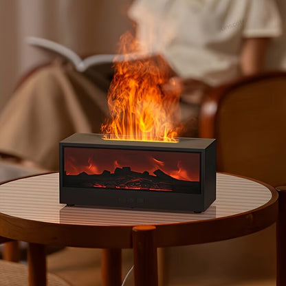 Flame Effect Aroma Diffuser with Remote, Black