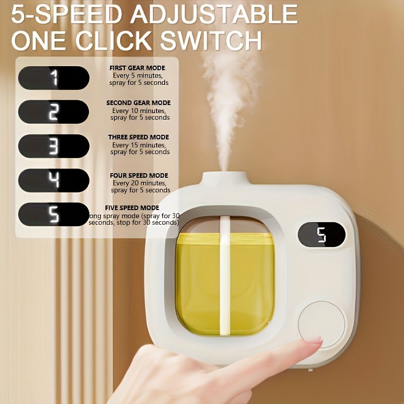 Rechargeable Aroma Diffuser with 5 Timer Settings, 500mAh USB