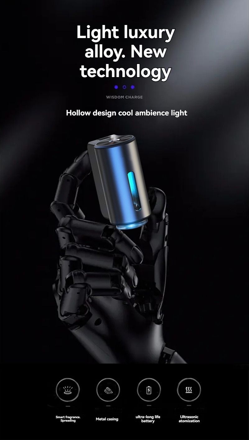 Car Aroma Diffuser, Grey, Adjustable Settings