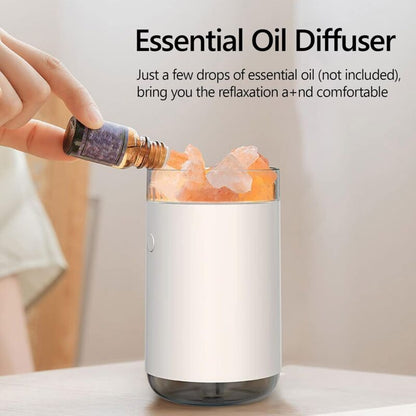 Crystal Salt Stone Humidifier 260ml, USB, Colour Light