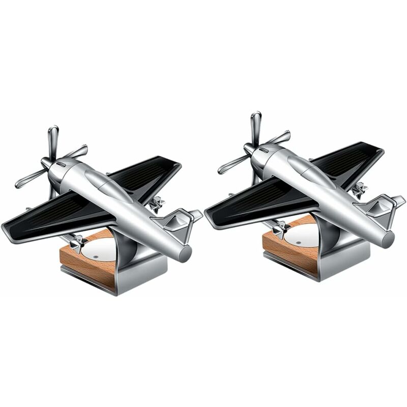 Aeroplane Car Diffuser Ornament, 2 Pack, Solar Powered