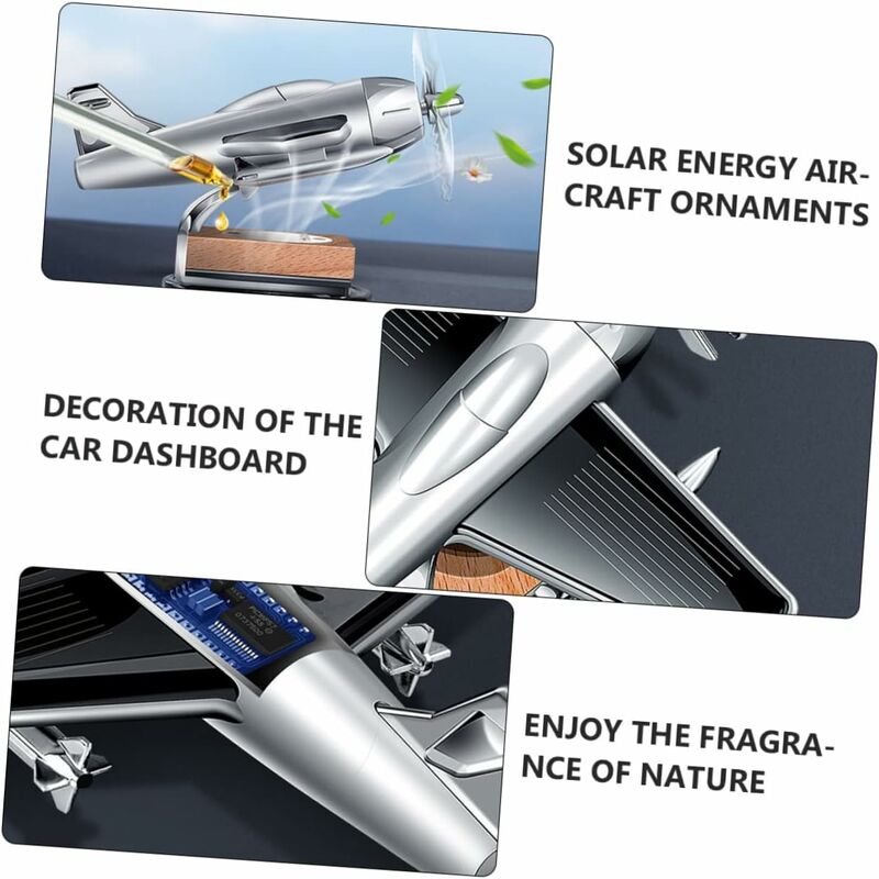 Aeroplane Car Diffuser Ornament, 2 Pack, Solar Powered